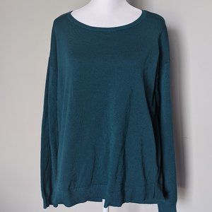 Cable & Gauge Zipper Back Pullover Sweater